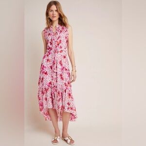 MISA Los Angeles Aurelie Ruffled Floral Maxi  Dress color/print Gardenia